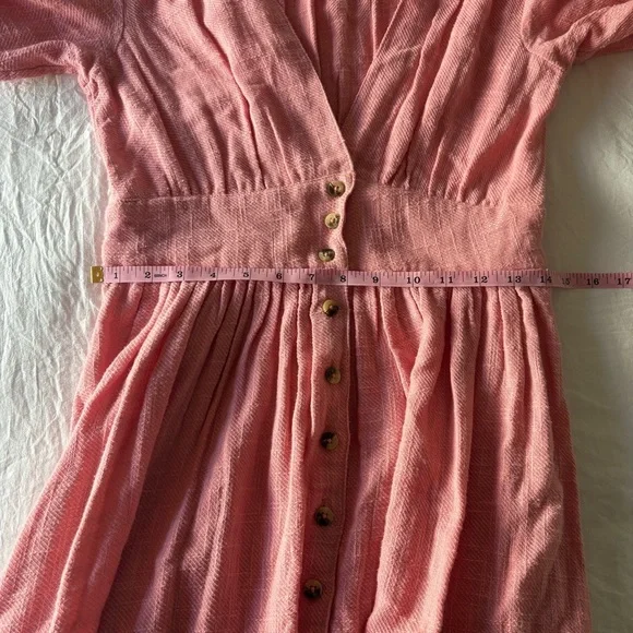 Free People Women’s Love of My Life Cotton Gauze Prairie Festival Pink Dress - Picture 8 of 13
